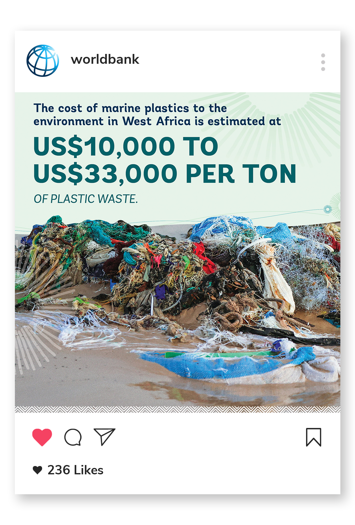 World Bank Plastics Instagram post mockup
