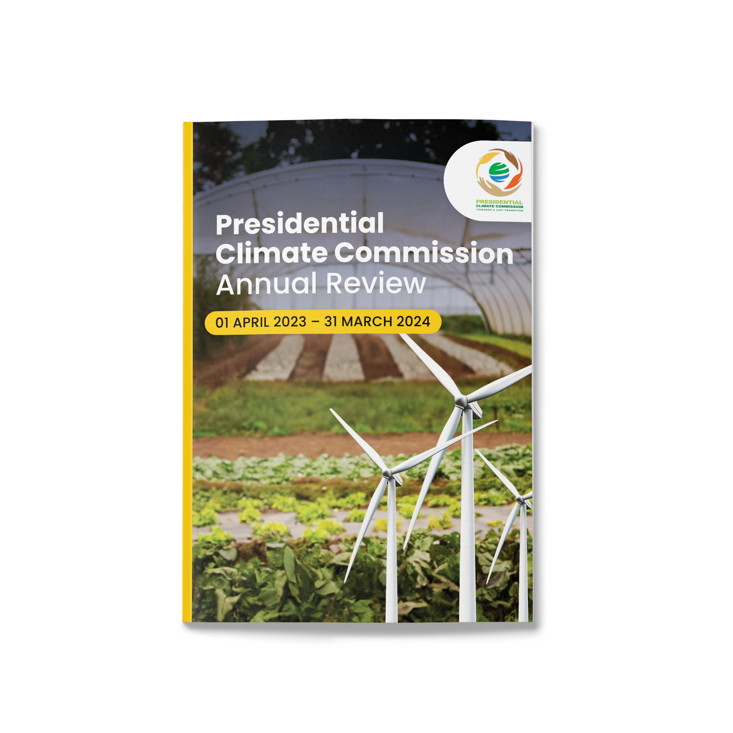 Presidential Climate Commission Annual Report Design Cover White Mockup